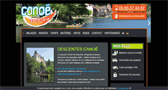 Desktop Screenshot of canoe-kayak-dordogne.com